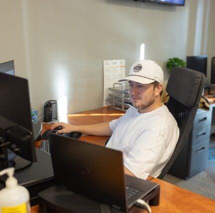 close-up of amazon SEO manager at work