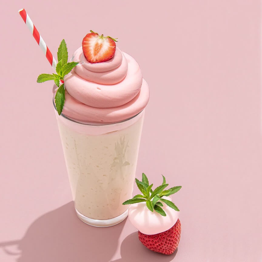keto chow strawberry milkshake