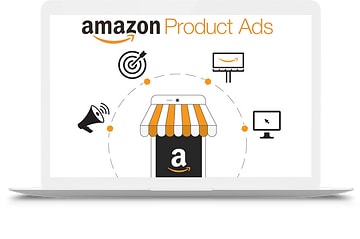 Amazon Product Ads on laptop