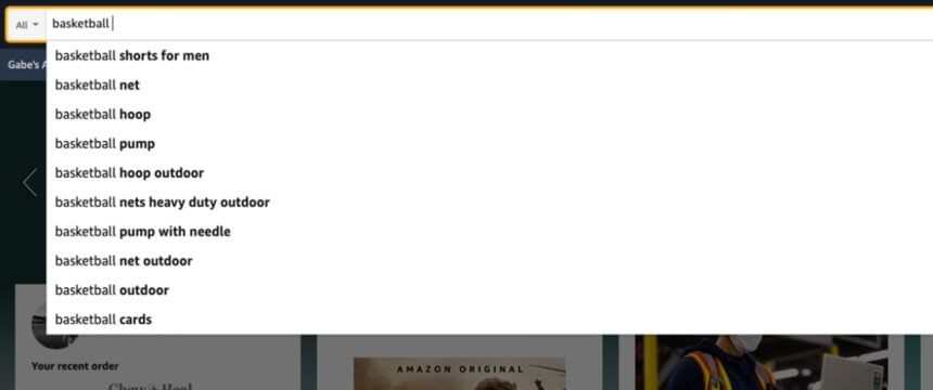 amazon keyword search example