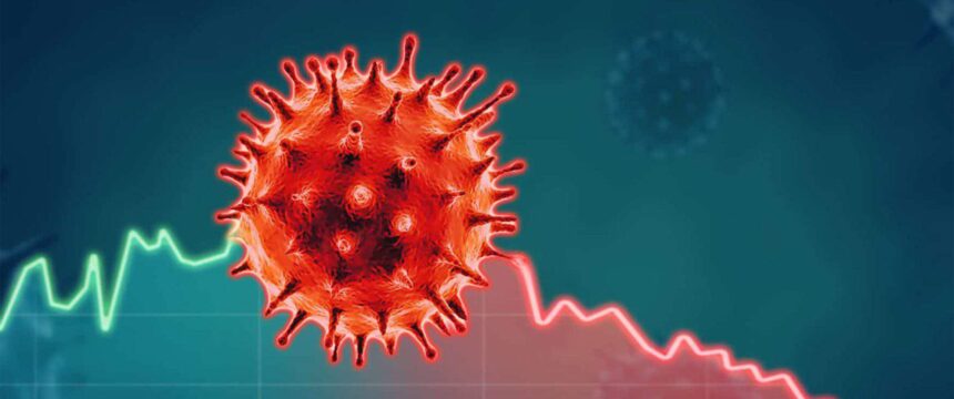 COVID-19 virus close-up
