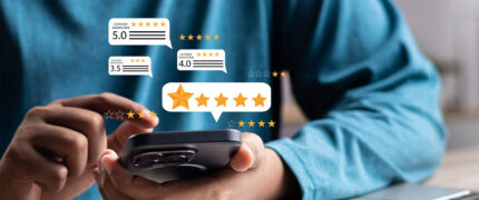 customer leaving reviews