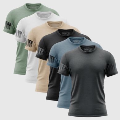 multiple different color shirts
